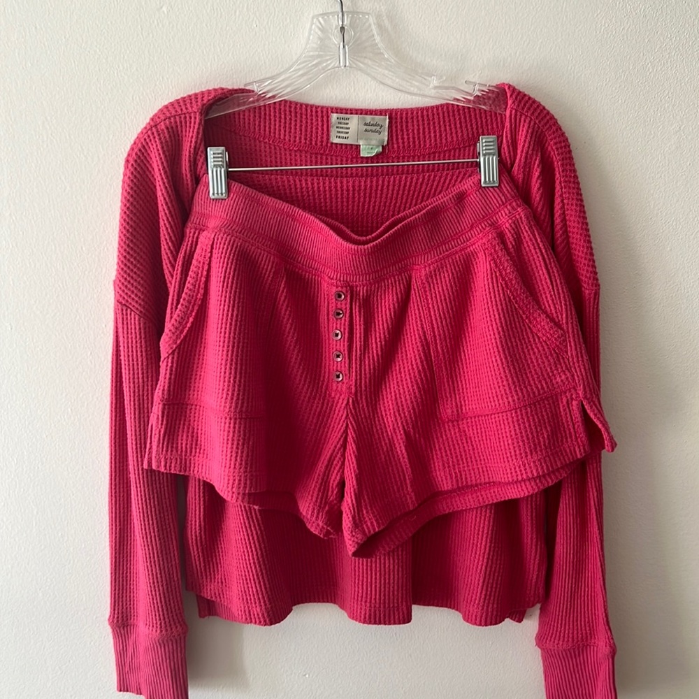 Saturday, Sunday, Monday..Anthropologie short set